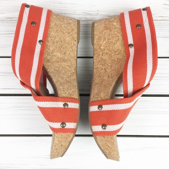 Lucky Brand Miller2 Orange Cork Platform Wedge 10 - Picture 5 of 8